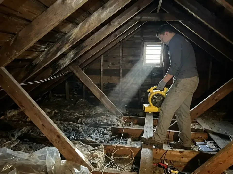 attic-water-damage-drying-proc-007 — frequently asked questions, Emergency Water Extraction & 24/7 Flood Response in Goldstr…